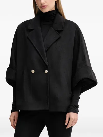 Gaudì Double-breasted Cape In Black