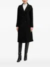 Gaudì Double-breasted Coat In Black