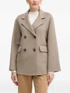 Gaudì Double-breasted Coat In Brown