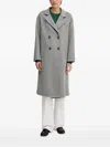 Gaudì Double-breasted Coat In Gray