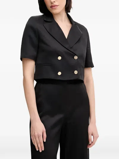 Gaudì Double-breasted Cropped Blazer In Multi