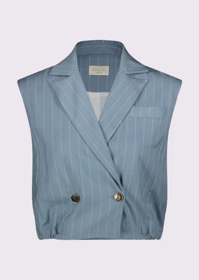 Gaudì Double-breasted Vest Woman Blue