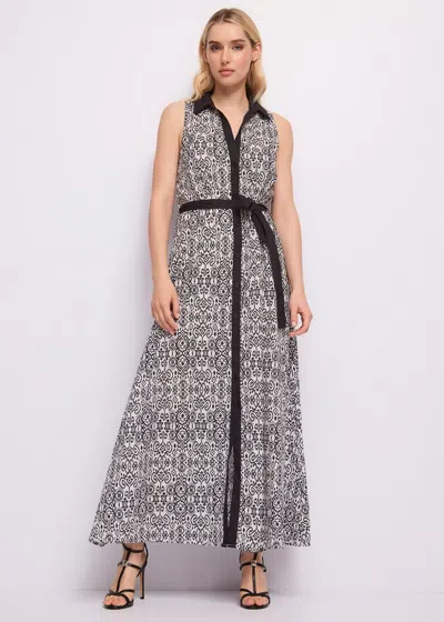 Gaudì Dress Chemisier Woman White-black In Gray