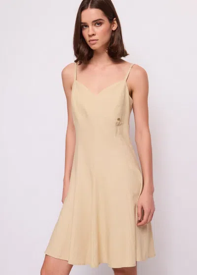 Gaudì Dress In Linen Woman Beige In Brown