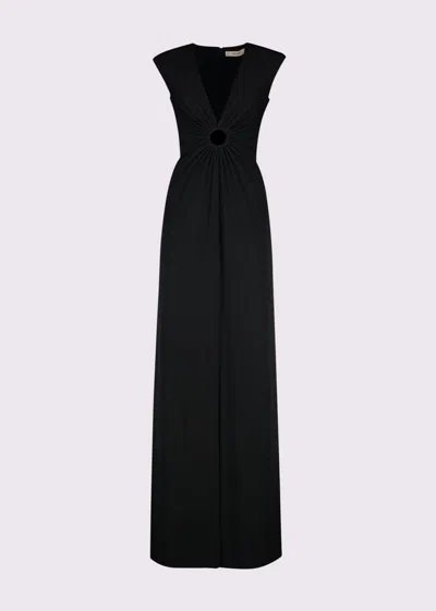 Gaudì Dress With Black V Woman Neckline