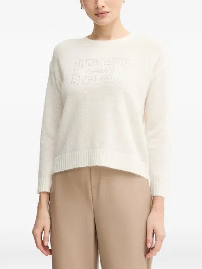 Gaudì Embellished Sweater In Neutral