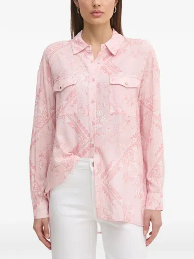 Gaudì Flap-pockets Patterned Shirt In Pink