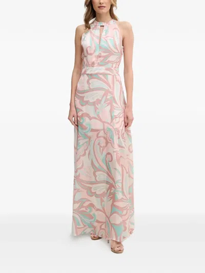 Gaudì Halterneck Maxi Dress In Multi