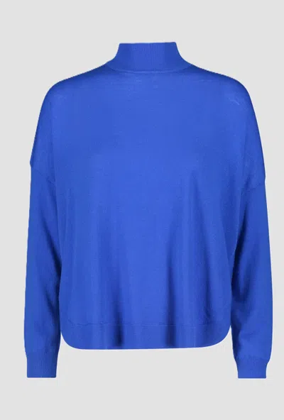 Gaudì High Collar Woman Blue Electric