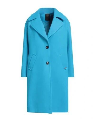 Gaudì Jeans Woman Coat Azure Size 6 Polyester In Blue
