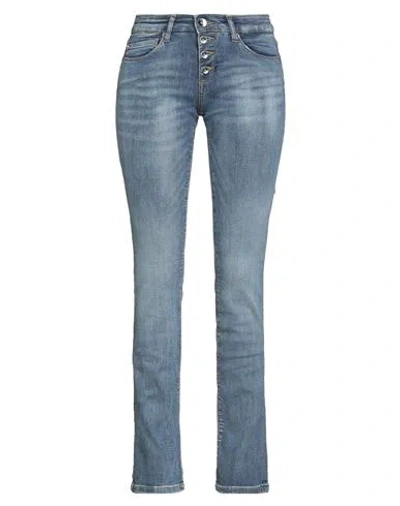 Gaudì Jeans Woman Jeans Blue Size 26w-32l Cotton, Elastomultiester, Elastane