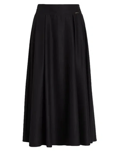 Gaudì Jeans Woman Midi Skirt Black Size 4 Polyester, Viscose, Elastane