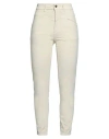 Gaudì Jeans Woman Pants Ivory Size 32 Cotton, Elastane In White