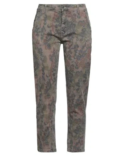 Gaudì Jeans Woman Pants Khaki Size 27 Cotton, Elastane In Sand
