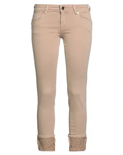 Gaudì Jeans Woman Pants Sand Size 29 Cotton, Elastomultiester, Elastane In Brown