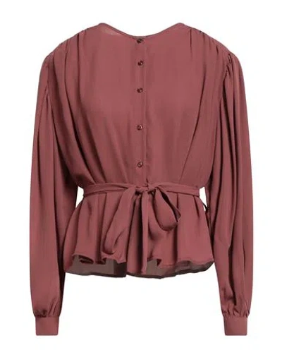 Gaudì Jeans Woman Shirt Antique Rose Size 12 Polyester In Pink