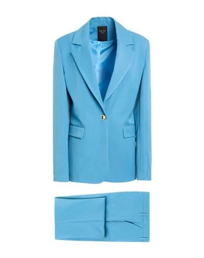 Gaudì Jeans Woman Suit Light Blue Size 12 Polyester, Viscose, Elastane