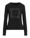 Gaudì Jeans Woman T-shirt Black Size M Cotton, Elastane