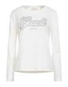 Gaudì Jeans Woman T-shirt Ivory Size M Cotton, Elastane In White