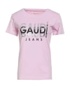 Gaudì Jeans Woman T-shirt Light Pink Size S Cotton, Elastane In Pink