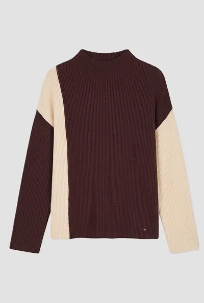 Gaudì Knit Color Block Woman Cream-brown