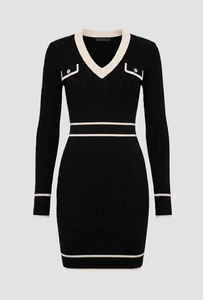 Gaudì Knitted Dress With V-neck Black Woman