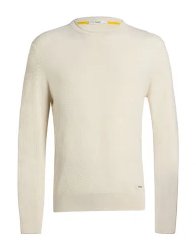 Gaudì Man Sweater Cream Size Xl Viscose, Polyamide In White