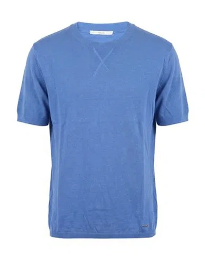 Gaudì Man Sweater Light Blue Size S Cotton