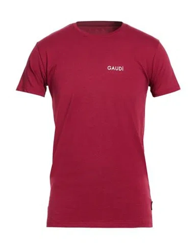 Gaudì Man T-shirt Burgundy Size Xl Cotton, Elastane In Red