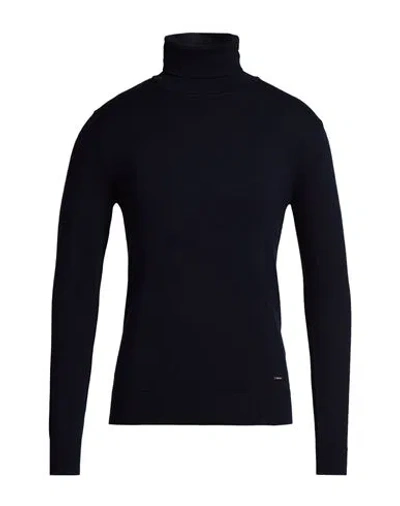 Gaudì Man Turtleneck Midnight Blue Size S Viscose, Polyamide