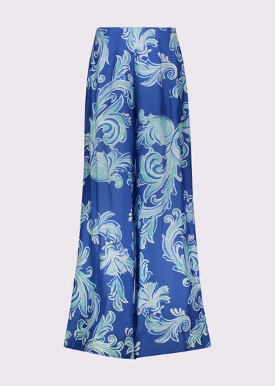 Gaudì Pant With Blue Print Woman