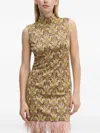 Gaudì Pattern Mini Dress In Brown