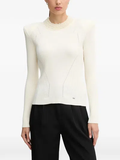 Gaudì Pearl-embellished Sweater In Neutral