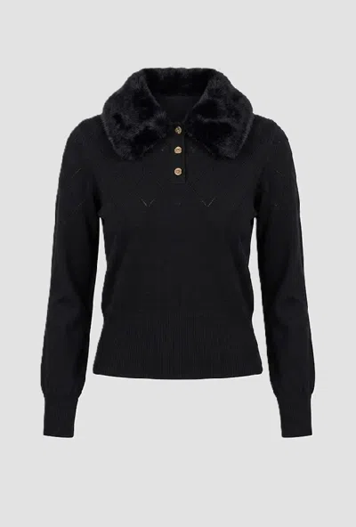 Gaudì Pole With Collar In Black Ecopelliccia