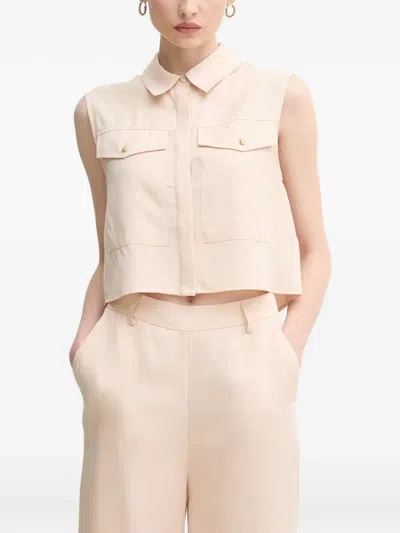 Gaudì Polo-collar Chest-pocket Shirt In Neutral