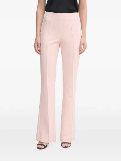 Gaudì Pressed-crease Flared Trousers In Pink