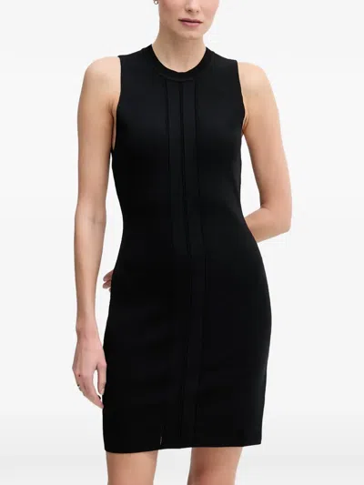Gaudì Ribbed-knit Sleeveless Mini Dress In Black