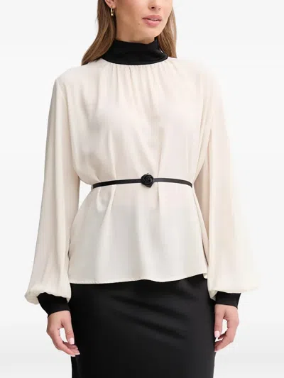 Gaudì Roll Neck Blouse In Neutral