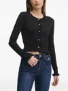 Gaudì Ruffled Patterned Cardigan In Black