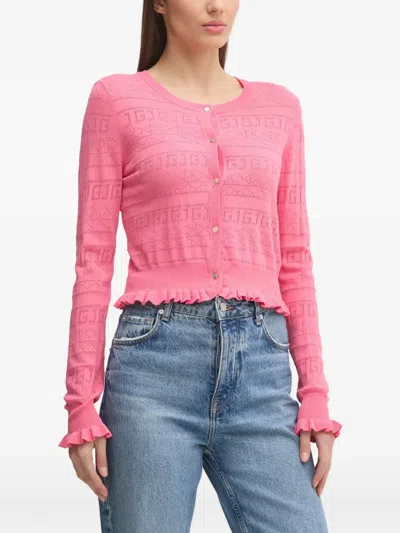 Gaudì Ruffled Patterned Knitwear In Pink