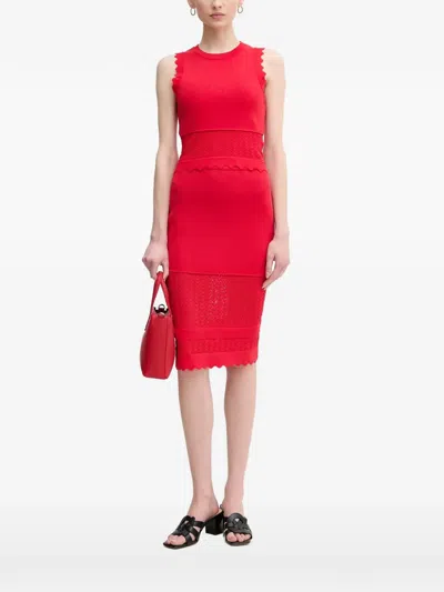 Gaudì Scalloped Knitted Vest In Red