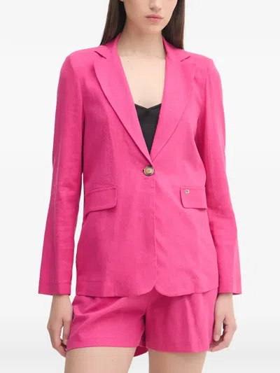 Gaudì Single-breasted Notched-lapels Blazer In Pink