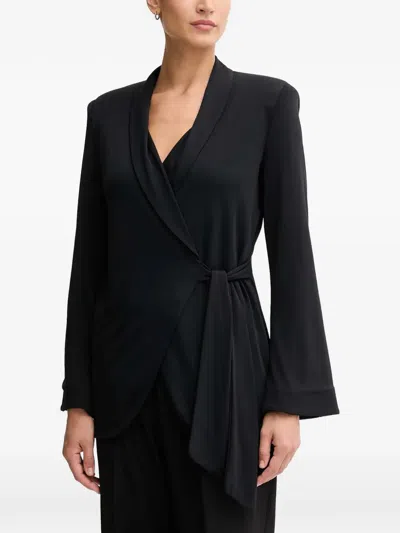 Gaudì Tie-fastening Blazer In Black