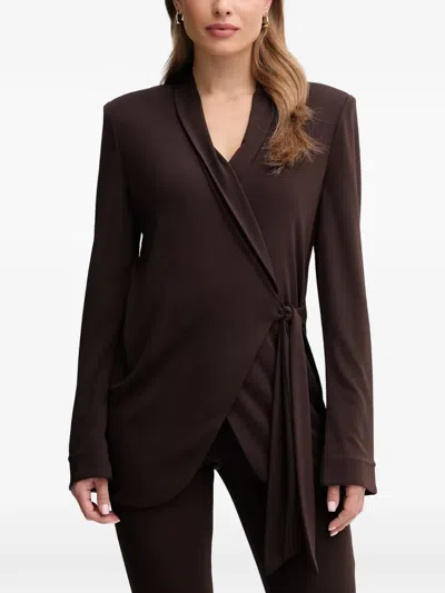 Gaudì Tie-waist Blazer In Brown