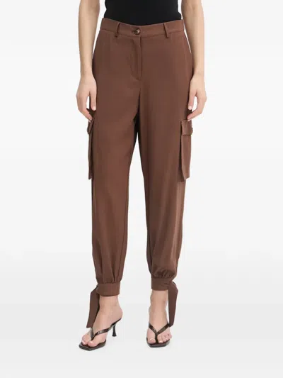 Gaudì Tie-cuff Cargo Pants In Brown