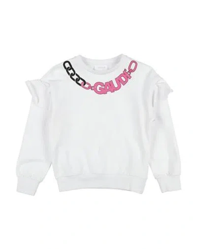 Gaudì Babies'  Toddler Girl Sweatshirt White Size 6 Cotton, Elastane