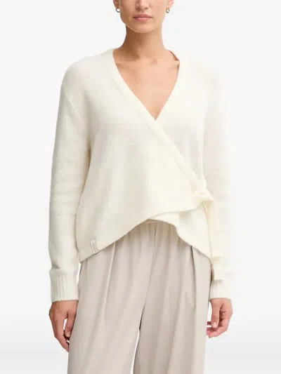 Gaudì V-neck Cardigan In White