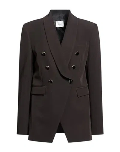Gaudì Woman Blazer Black Size 10 Polyester, Elastane In Brown