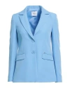 Gaudì Woman Blazer Sky Blue Size 6 Polyester, Elastane