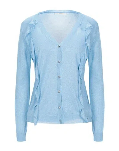 Gaudì Woman Cardigan Azure Size Xl Viscose, Polyamide, Polyester In Blue